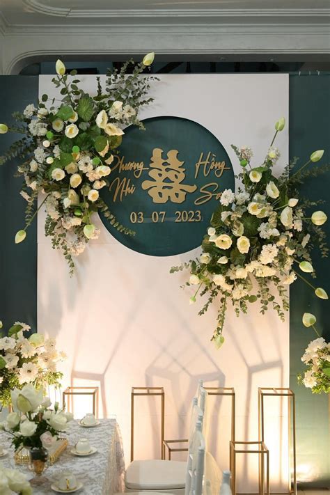 TIỆC CƯỚI XANH MÀU HOT TREND Cưới hỏi Thu Hiền