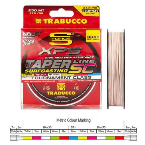 Леска с шок-лидером Trabucco T-FORCE Taper Line 0,23-057 мм