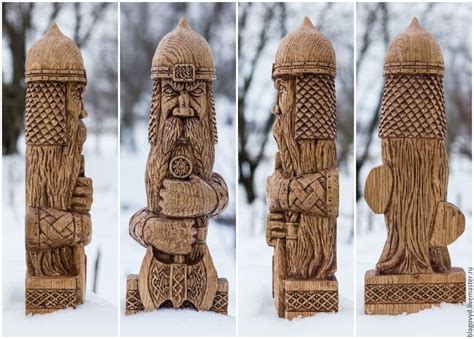 Статуэтка бога Перун из дуба "славянские боги" в интернет-магазине на ...