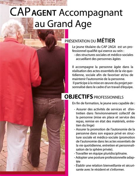 CAP AAGA Agent Accompagnant Au Grand Age