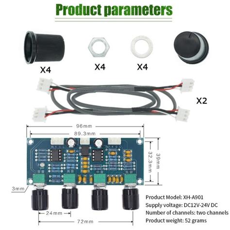 XH-A901 Digital Power Amplifier Board Supporting Tone Board DC Tone ...