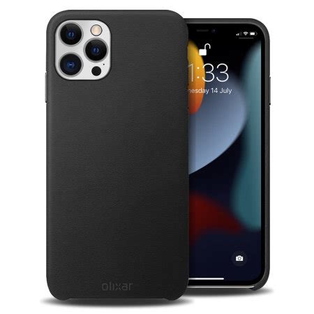 Olixar Genuine Leather Slim Black Case For Iphone Pro Max