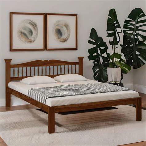 Teak Wood Wooden Single Size Bed Without Storage At Rs In Jodhpur