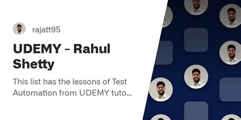 Rajatt S List Udemy Rahul Shetty Github