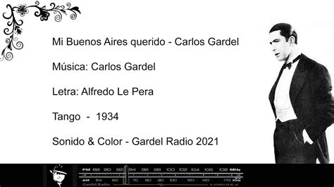 Carlos Gardel Mi Buenos Aires Querido Letra Lyrics Tango