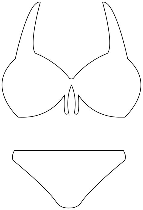 Shape Of Bikini Free Printable Papercraft Templates