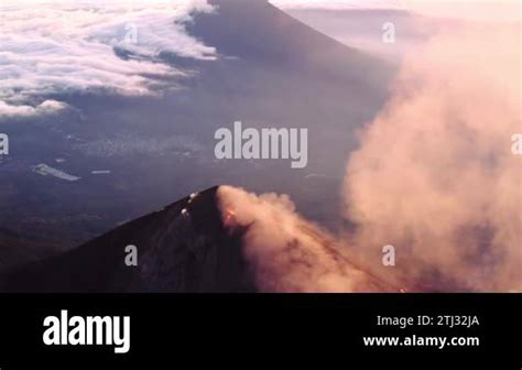 Complete Crazy Flyover Of The Crater Of Fuego One Of Guatemala S