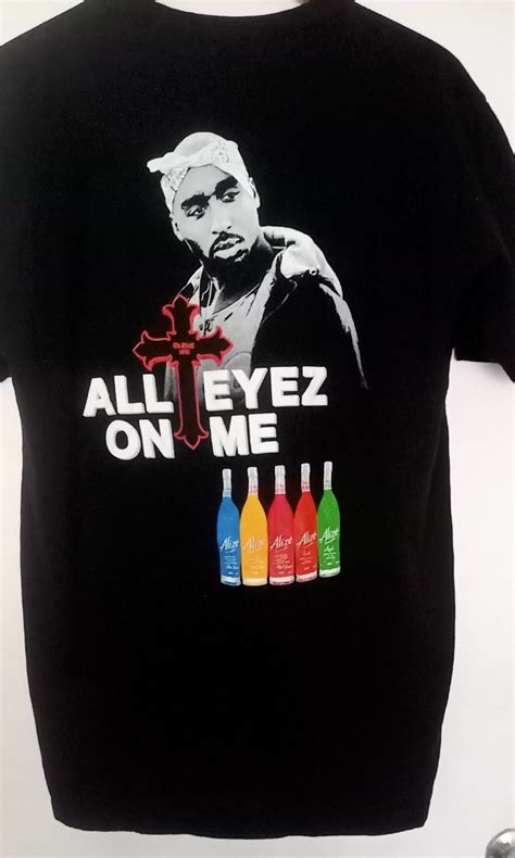 Vintage Rap Tees Tupac All Eyez On Me X Alize Shirt Mens Fashion