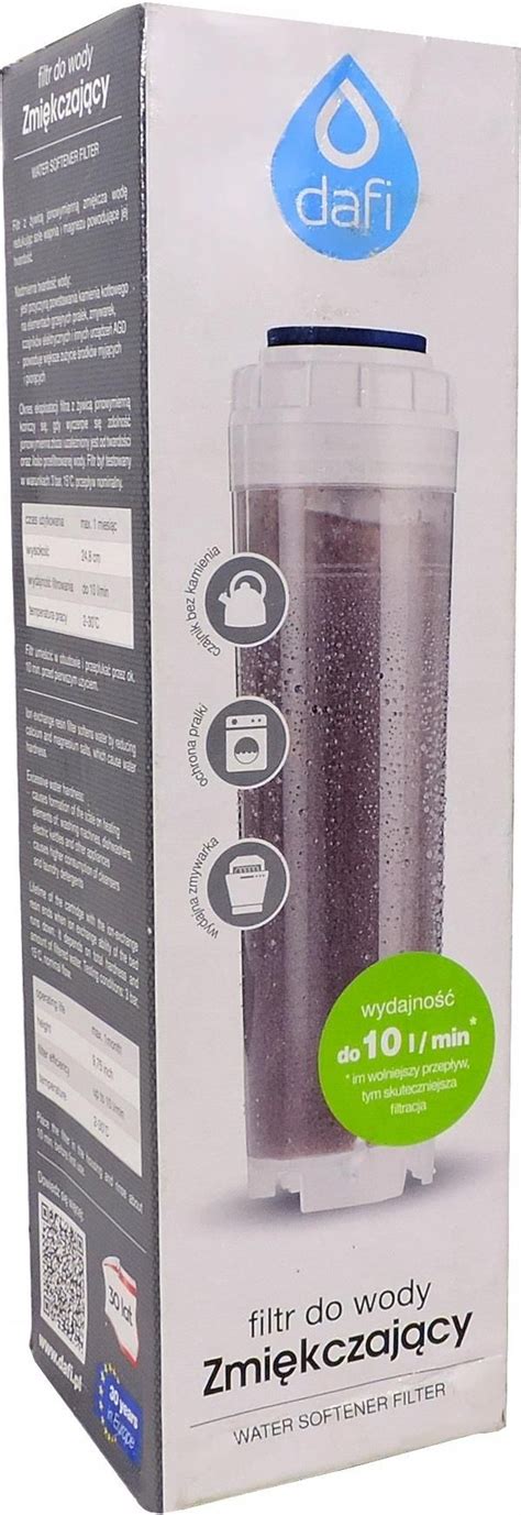 Wkład filtrujący Dafi 4szt. Filtr Przepływowy Żywiczny Zmiękczający ...