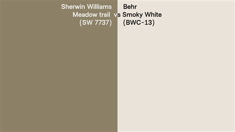 Sherwin Williams Meadow Trail Sw Vs Behr Smoky White Bwc