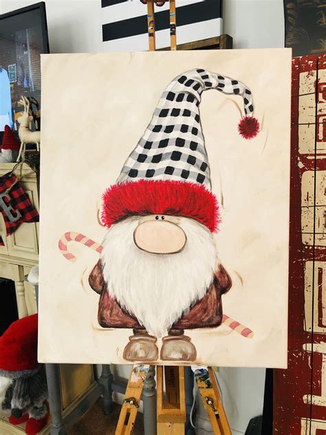 Christmas Gnome Canvas Painting - 172+ File for Free