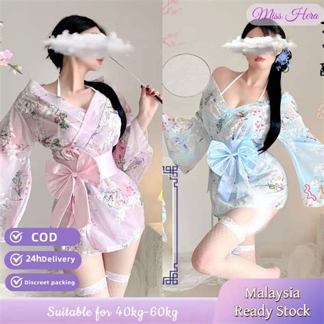 Japanese Lingerie Sexy Cardigan Three Point Chiffon Embroidered Kimono Uniform Women S Set