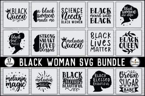 Black Woman Svg Files Designs Graphics