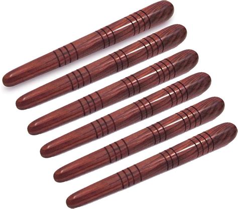 Thai Traditional Reflexology Foot Massage Stick Massager 6 Lot Of Red