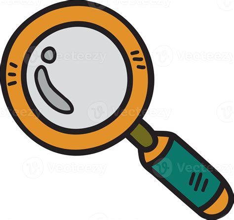 Hand Drawn Magnifying Glass Illustration Png