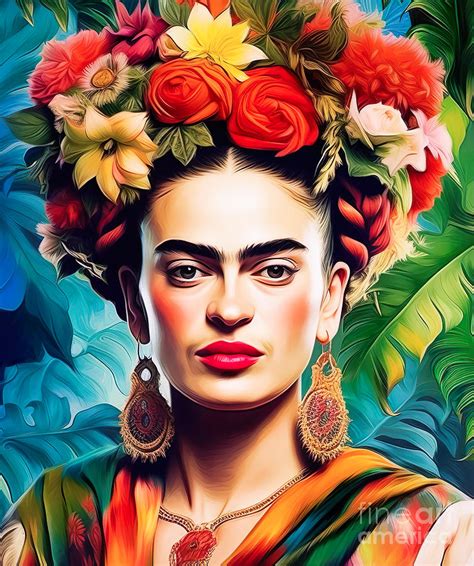 Frida Kahlo Self Portrait Digital Art By Mark Ashkenazi Fine Art