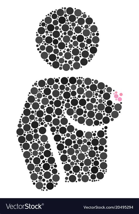 Naked Woman Mosaic Of Dots Royalty Free Vector Image