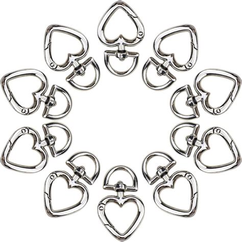 Amazon Coshar Heart Shape Swivel Snap Hook Rotatable Buckles