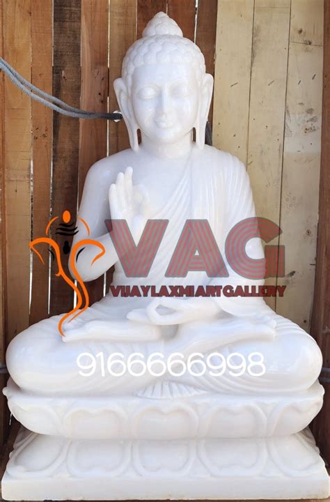 Handmade White Marble Buddha Statue At Rs 35000 In Jaipur Id 23343783173