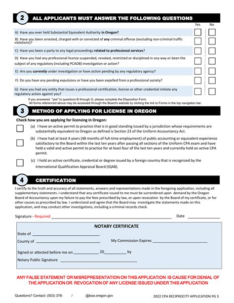 Oregon CPA Reciprocity Application For CPA Certificate And Permit To