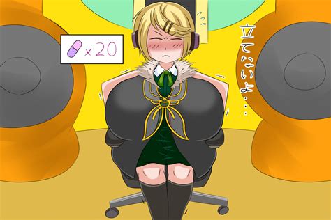 Rule 34 Big Breasts Blonde Hair Blue Eyes Female Gigantic Breasts Huge Breasts Kagamine Rin