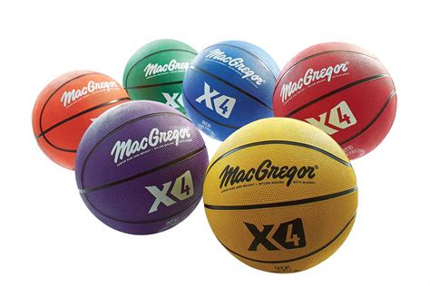 MacGregor® Indoor/Outdoor Basketball Junior Size (27.5") Rainbow Pack ...