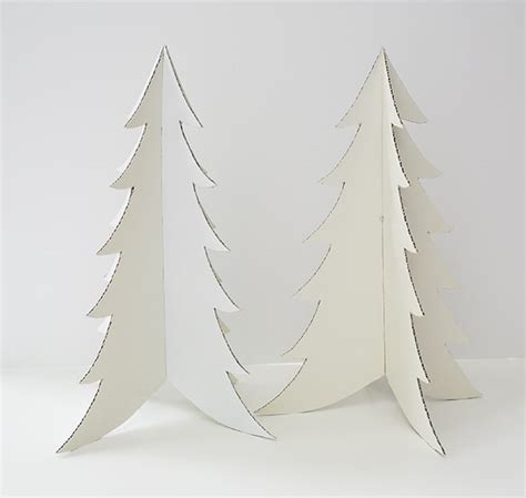 COLORFUL CARDBOARD CHRISTMAS TREES AND DIY ORNAMENTS