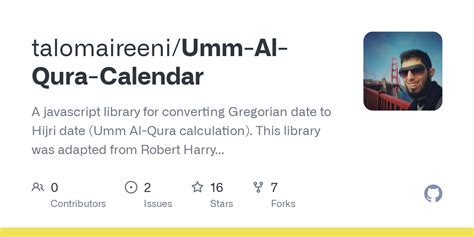 GitHub - talomaireeni/Umm-Al-Qura-Calendar: A javascript library for ...