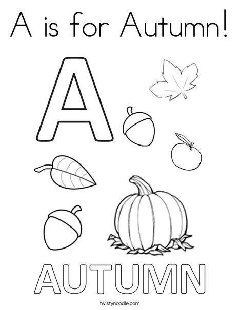 Fall Color By Letter Printable Worksheets