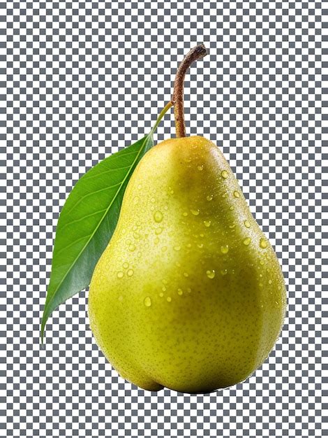 Premium PSD Bright And Delicious Single Green Pear Fruit On