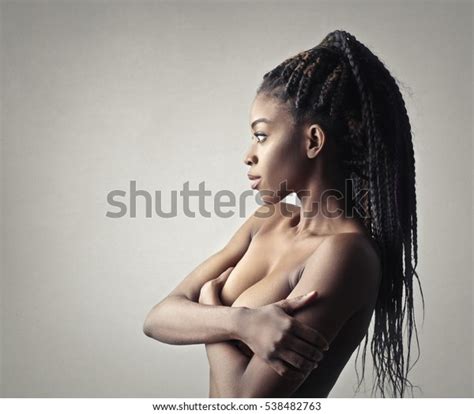 Naked Black Woman Covering Herself Her Stock Photo 538482763 Shutterstock