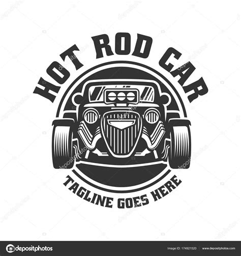 Hot Rod Shop Logos Hot Rod Car Logo HotRod Vector Emblem Vector Hot Rod Car Logo Stock