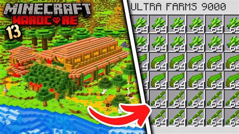 I Built Mega Farms In Minecraft Hardcore Youtube