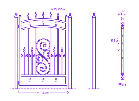 Garden Gate - Hyde Park Dimensions & Drawings | Dimensions.com