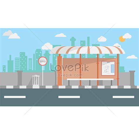 Bus terminal illustration background illustration image_picture free download 450169939_lovepik.com