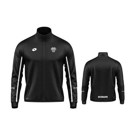 WPFC OMBRA WIND JACKET JUNIOR WITH NAME BLACK/WHITE – Lotto Sports