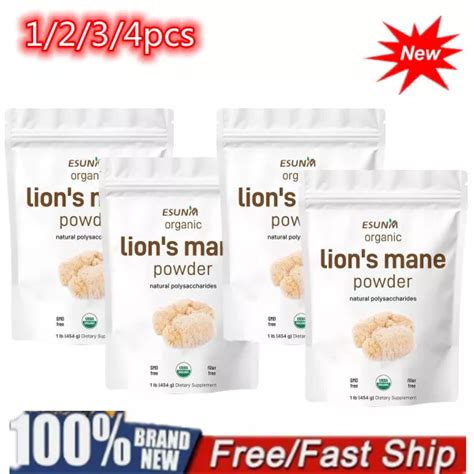 X Org Anic Lions Mane Mushroom Supplement Powder Picclick Uk