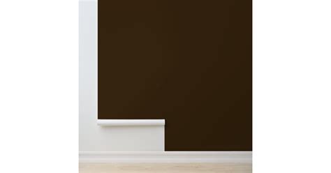 Minimalist Dark Brown Modern Espresso Custom Color Wallpaper | Zazzle