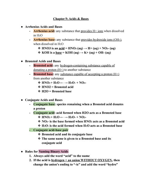 CHM 131 Acids And Bases CHM 131 Central Piedmont Studocu