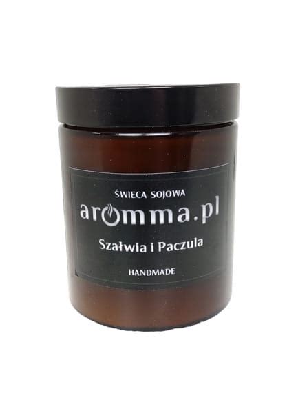 Szałwia i Paczula 180 ml Aromma pl Świece zapachowe tworzone z pasją