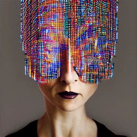 Woman Cyborg Led Display On Forehead Wires Stable Diffusion Openart