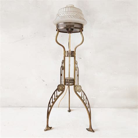 Brass Art nouveau table or floor lamp - Piet Jonker