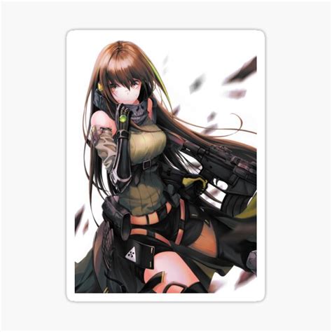 Pegatina Waifu M A T Doll Girls Frontline With Gun Sexy Thighs Lascivo Pechos Tetas Hentai