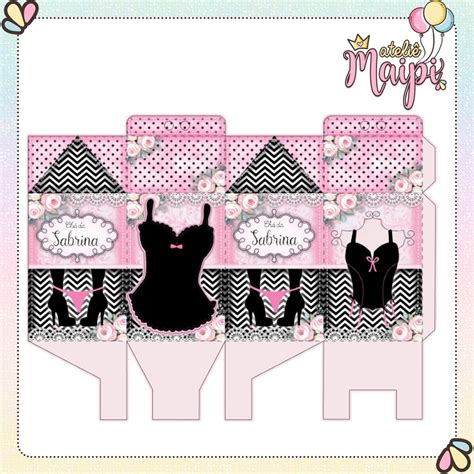 caixinha para festa tema chá de lingerie Shopee Brasil