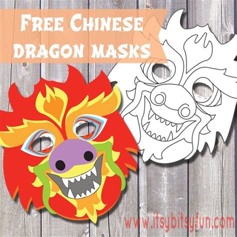 Free Printable Chinese Dragon Mask Template - Itsy Bitsy Fun