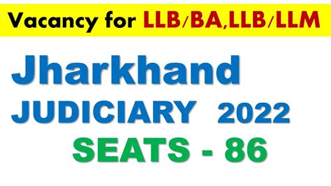 Jharkhand Judiciary Vacancy 2022 Jharkhand Civil Judge Vacancy 2022