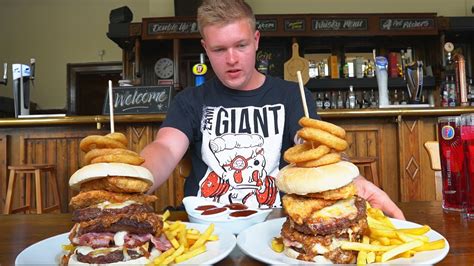 The Unbeaten Everest Burger Challenge Doubled Man Vs Food Youtube