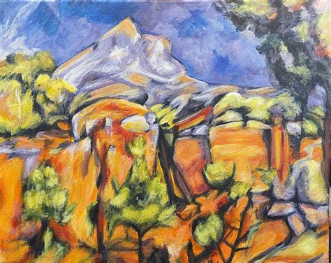 Painting Paul Cezannes Victoire Seen From Bibemus Quarry