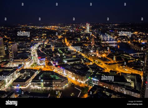 frankfurt am main at night Stock Photo - Alamy