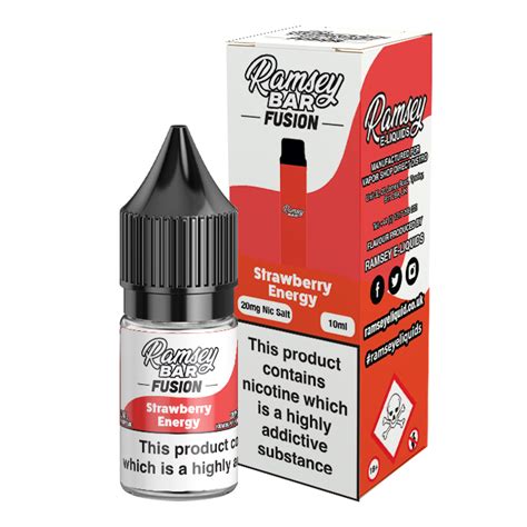 Ramsey Bar Fusion Strawberry Energy 10ml Nic Salt